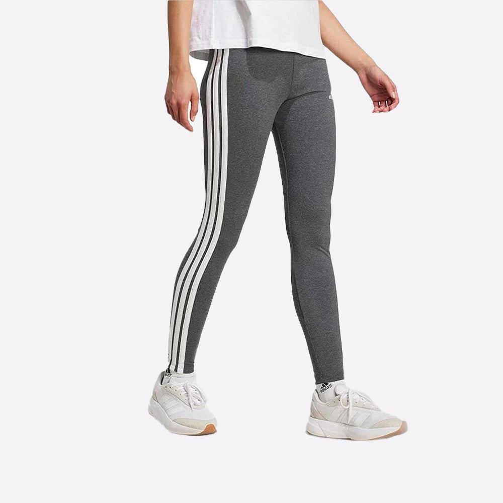 Adidas Women's Essentials 3-Stripes Cotton Leggings in Black