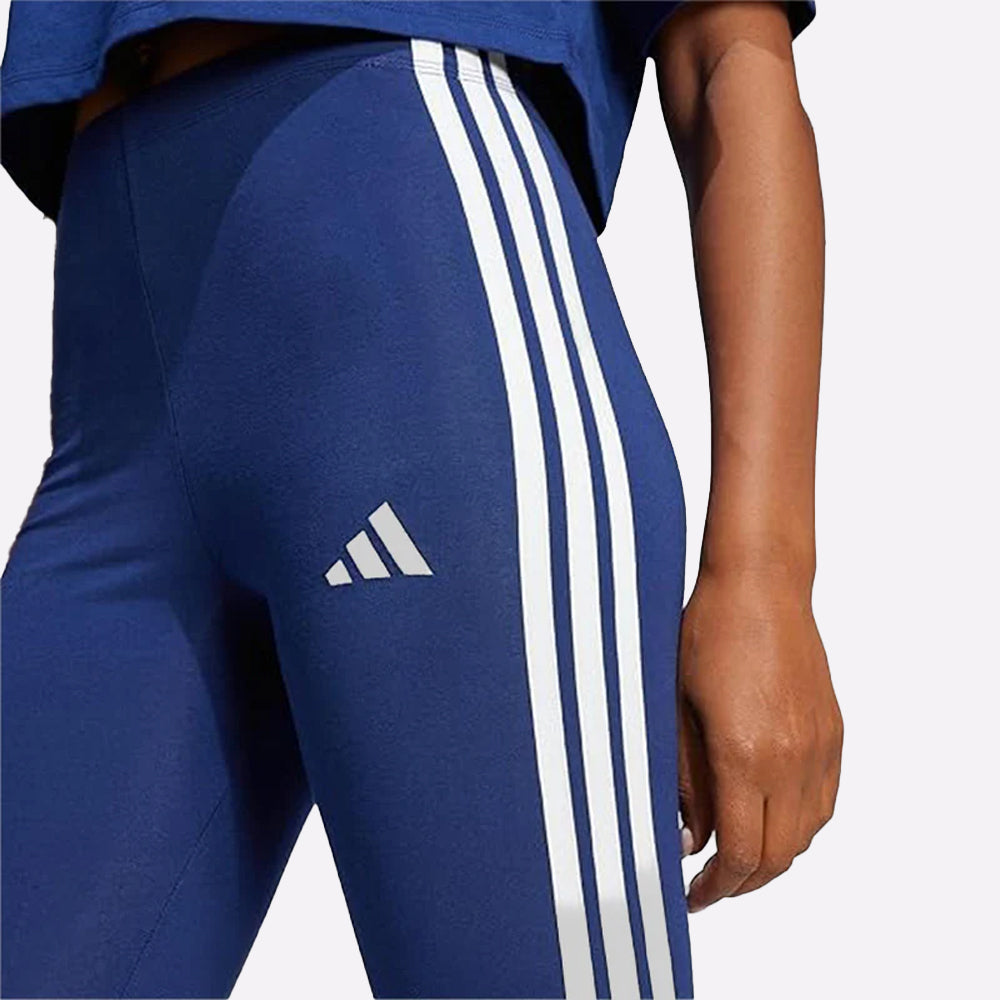 Adidas Women's Essentials 3-Stripes Cotton Leggings in Black