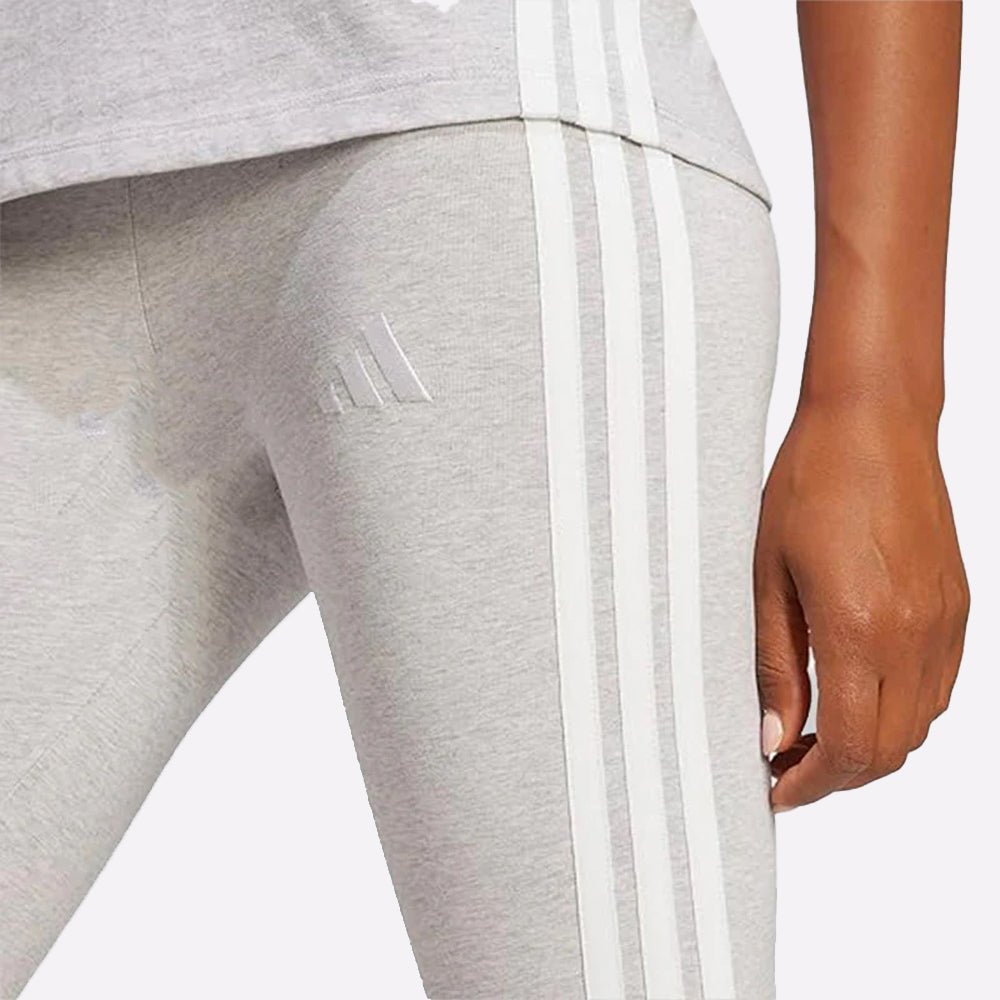 Adidas Women's Essentials 3-Stripes Cotton Leggings in Black