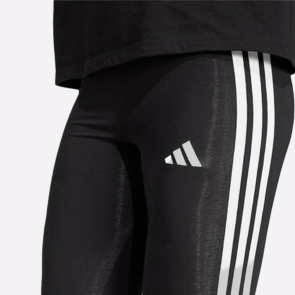 Adidas Women's Essentials 3-Stripes Cotton Leggings in Black