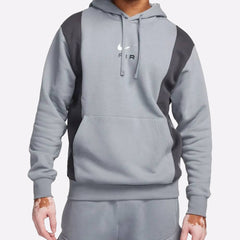 Nike Air Fleece Pullover Hoodie for Men in Grey
