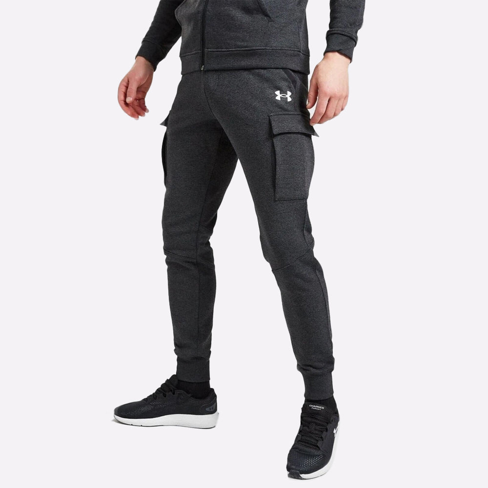 Under Armour Threadborne Full Zipped Tracksuit for Men in Black Charcoal